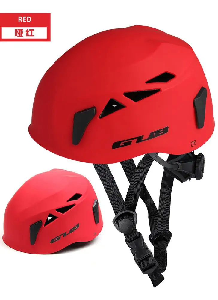 Matte red Kuulee GUB открытый спуск расширение пещера спасательные альпинизма вверх шлем Защитная шляпа альпинистское оборудование - Цвет: Matte red