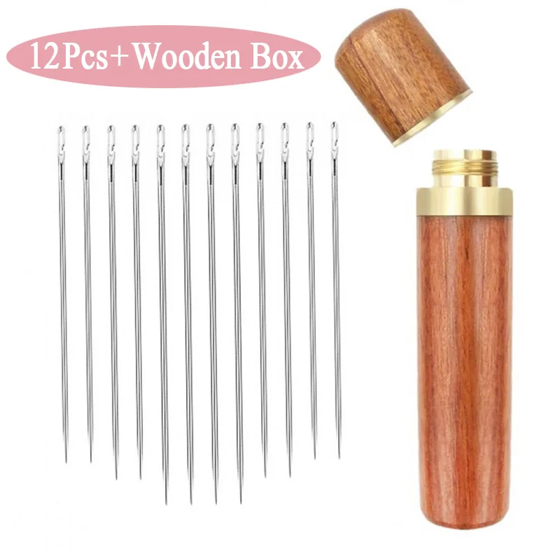 

12Pcs/set Elderly Needle-side Hole Blind Needle Household Sewing Stainless Steel Hand Sewing Needless Threading Apparel Sewing