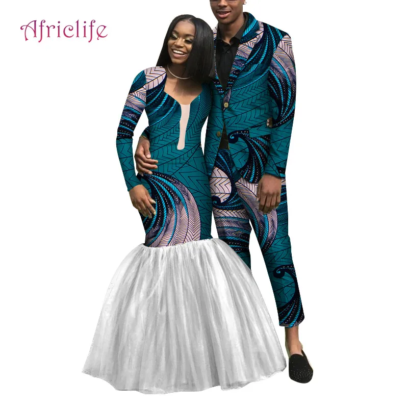 Африканские женские и мужские вечерние платья Дашики индивидуальный Свадебный