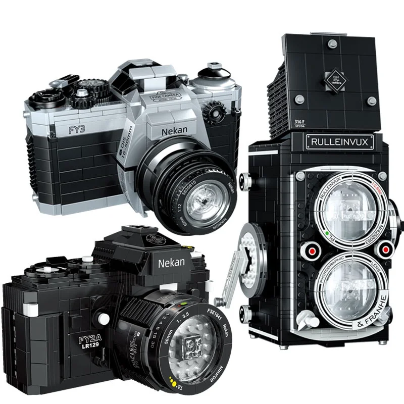 

New Digital Camera Building Blocks Mini Blocks Set Retro Collecting Toys Bricks FY2A SLR Bricks Mode MOC Kids Gifts