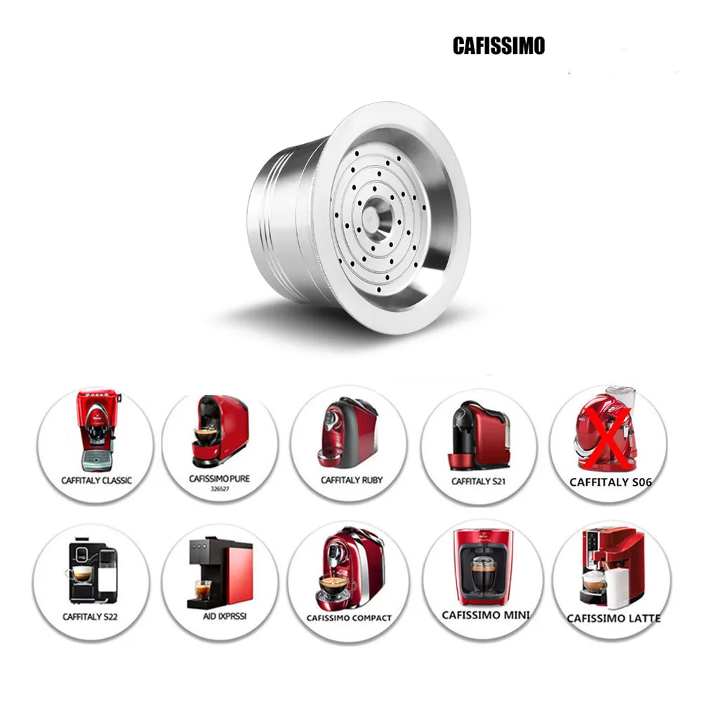 ICafilas эко нержавеющая сталь многоразового использования cafessimo Классический(B) кофе капсулы Многоразовые Фильтр для Caffitaly& Tchibo Mahcine