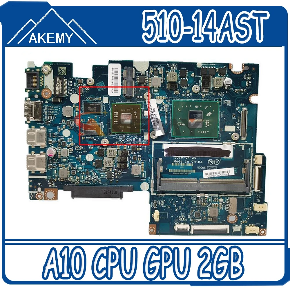 

Akemy 5B20J76052 BAUS0 Y0 LA-D541P For Lenovo Yoga 510-14AST 500-14ACZ laptop motherboard A10 CPU GPU 2GB