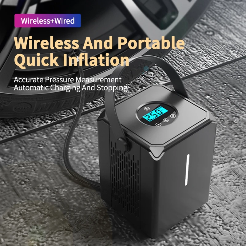 Портативный беспроводной надувной насос 12 В постоянного тока Автомобильный