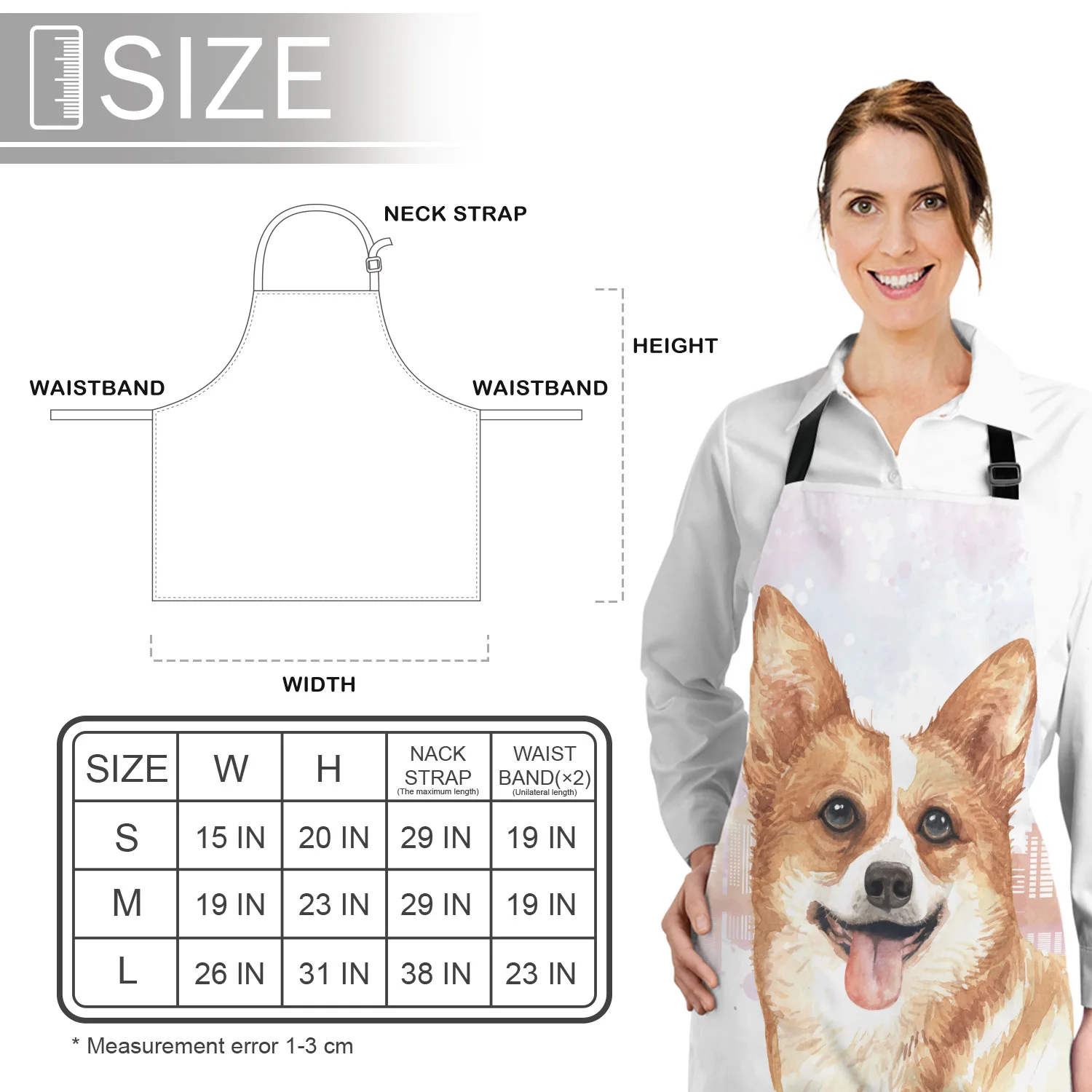 Смешной фартук Ванкувер городское здание корги Кухонные фартуки для женщин