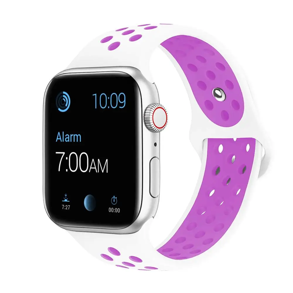28 Ремешок для Apple Watch 4, 3, 2, 1, 42 мм, 38 мм, 40 мм, 44 мм, браслет, силиконовый ремешок для iwatch sports series 4, 3, 2 и 1 - Цвет ремешка: 28