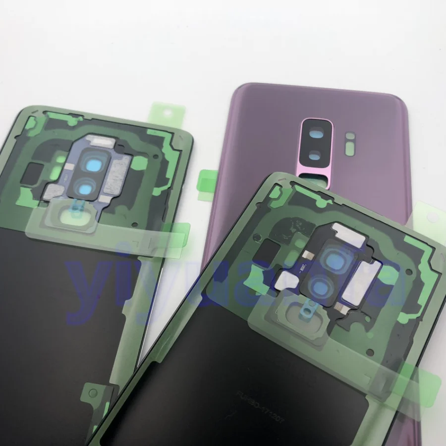 S9 оригинальное стекло для samsung Galaxy S9 Plus G960 G965 Задняя крышка батареи задняя крышка Корпус чехол+ клей водонепроницаемый клей
