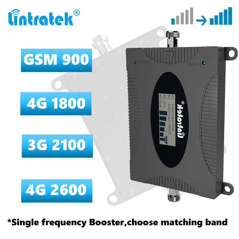 Усилитель сотового сигнала lintratek 2G 3G 4G Частотный ретранслятор GSM 900 DCS LTE 1800 WCDMA 2100