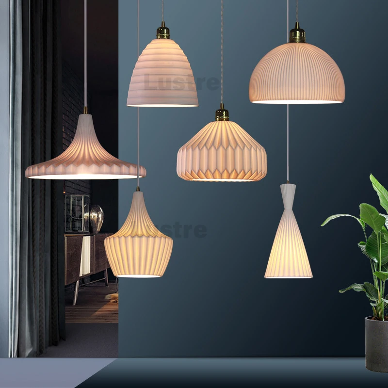 

Lustre Nordic Ceramic Lamp Chandelier Simple Creative Restaurant Aisle Bar Exhibition Hall Single Head Ceramic Chandelier