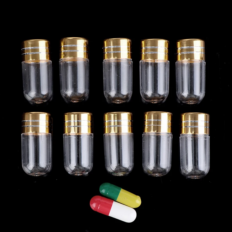 10 шт пустые прозрачные таблетки чехол бутылки контейнера оболочка капсулы