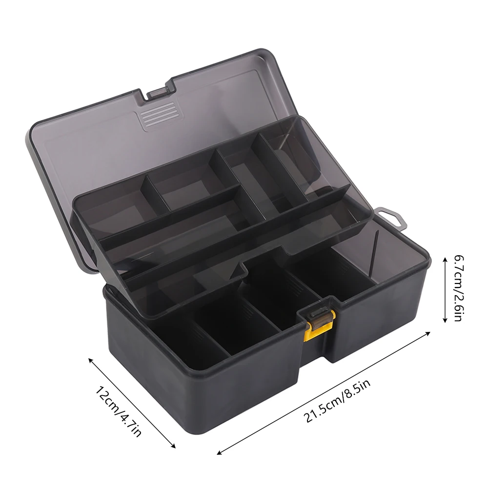 

1pc Fishing Lure Tackle Box Bait Accessories Tool Case Large-capacity Double-decker Sub-bait Box Fishing Gear Storage Container