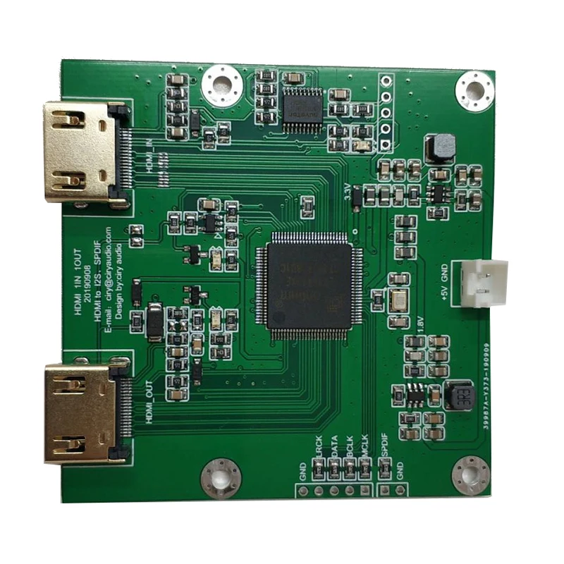 HDMI цифровое извлечение аудиосигнала разветвитель HDMI к I2S SPDIF один в и один выход 2S выход DC 5 В