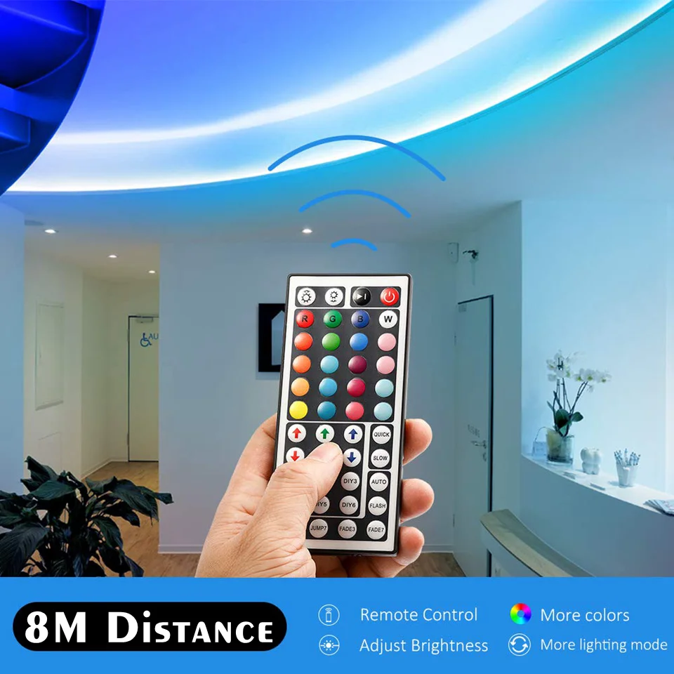 Светодиодная лента светильник SMD5050 5 м 44Key дистанционный 12 В RGB светодиодный s Ambi