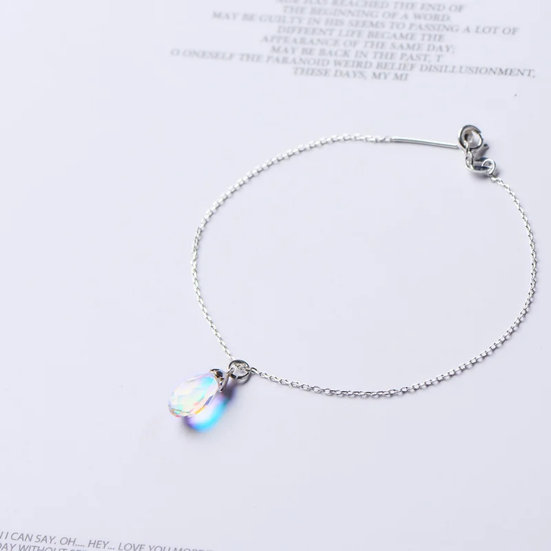 Стеклянный ювелирный костюм из трех предметов в форме капли подарочное ожерелье