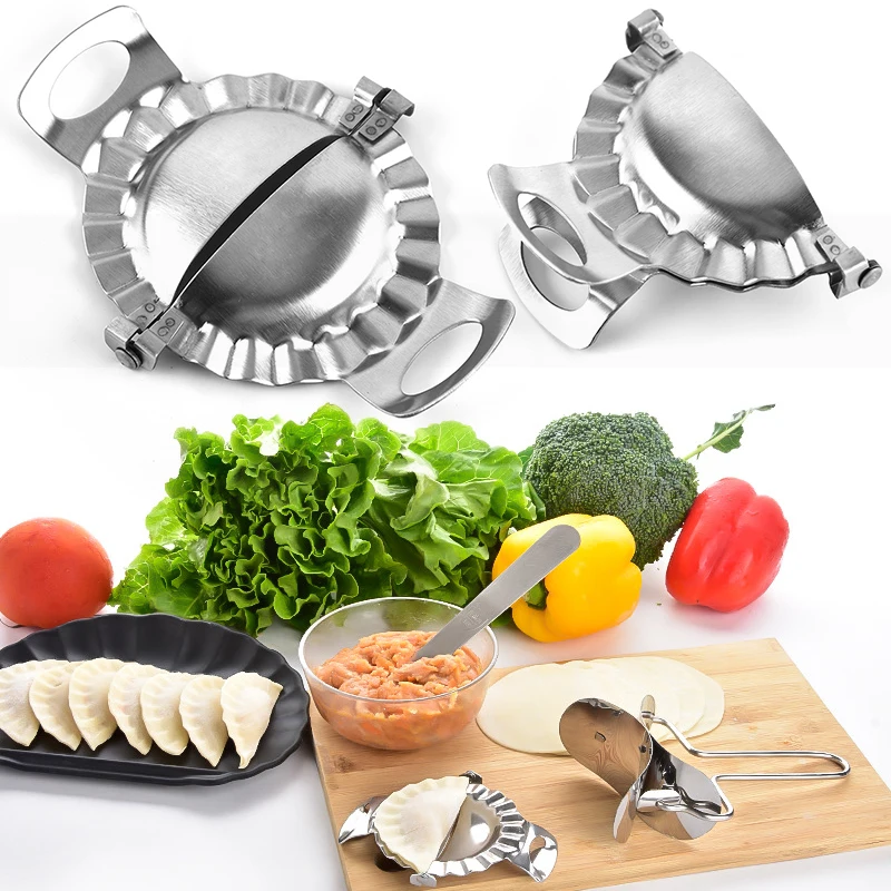 

Kitchen Dumplings Mold Tools 304 Stainless Steel Stuffing Dumpling Maker Form Manual Ravioli Mould Wrapper Presser Molds Gadgets