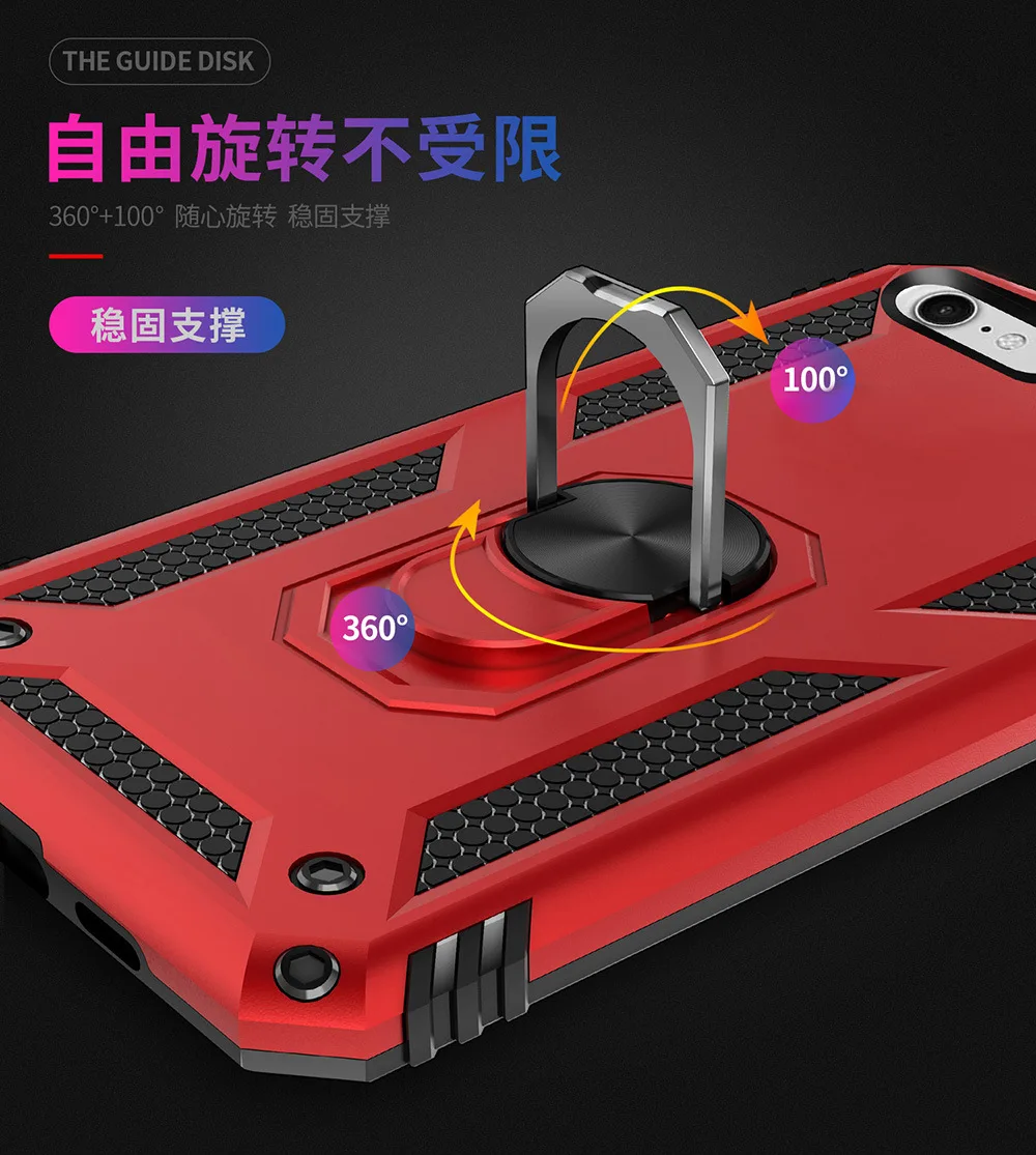 for apple iphone se 2020 case hard with stand ring armor shockproof protective back cover case for iphone se 2 se2 2020 shell free global shipping