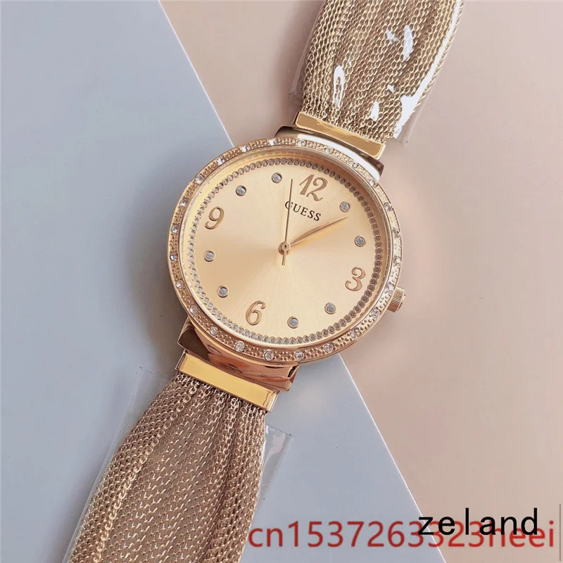 

GUESS watch men's skeleton automatic mechanical AAA watch gold skeleton retro men's women watch quartz watch