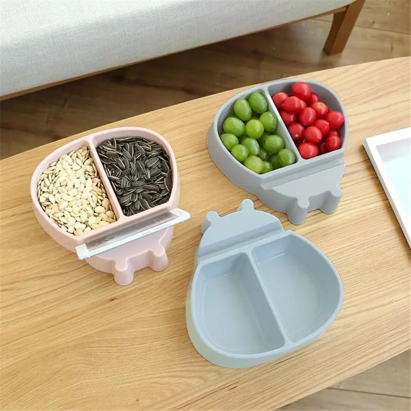 

Creative Ladybug Bowl Seeds Nuts Palte and Dry Fruits Storage Box Plate Dish Snack Storage Tray Home Organizer with Phone Holder