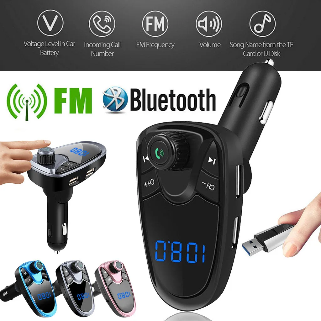 FM-передатчик Aux-модулятор Bluetooth автомобильный комплект громкой связи