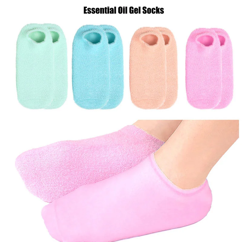 

Moisturizing Spa Gel Socks Pedicure Soften Repairing Cracked Skin Feet Care Essential Oil Gel Anti Cracking Socks