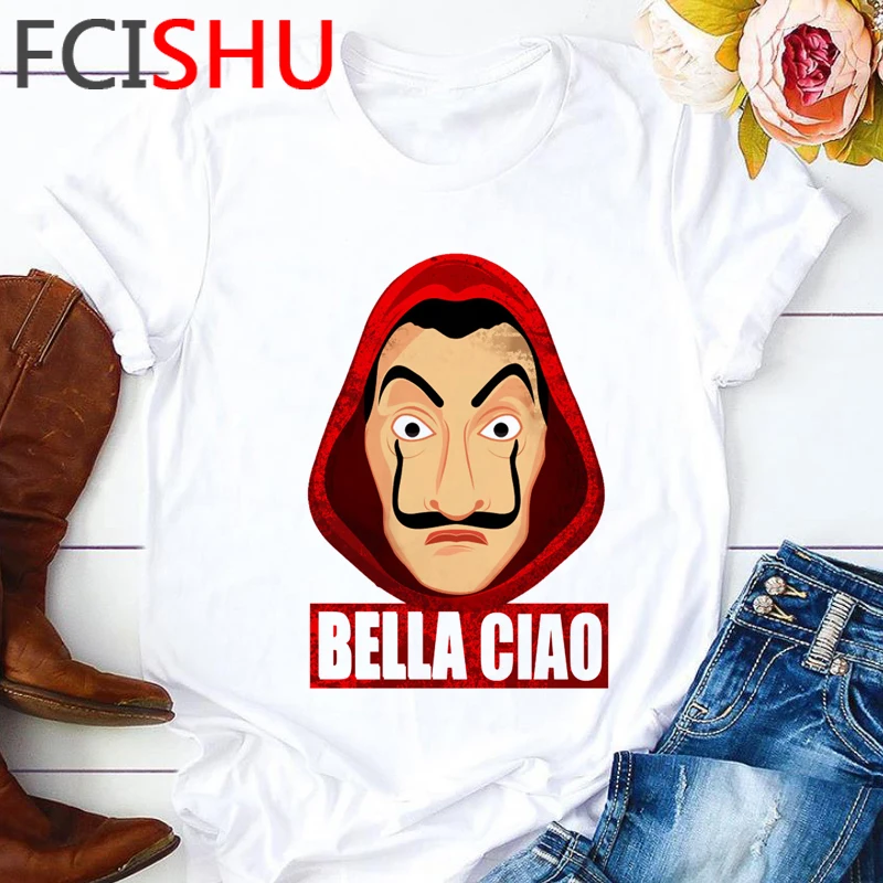 Футболка La Casa De Papel Bella Hello Мужская забавная мультяшная футболка с рисунком дома из