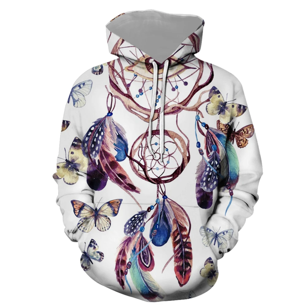 Толстовки с 3D принтом Ловца снов Мужская Женская толстовка капюшоном в стиле