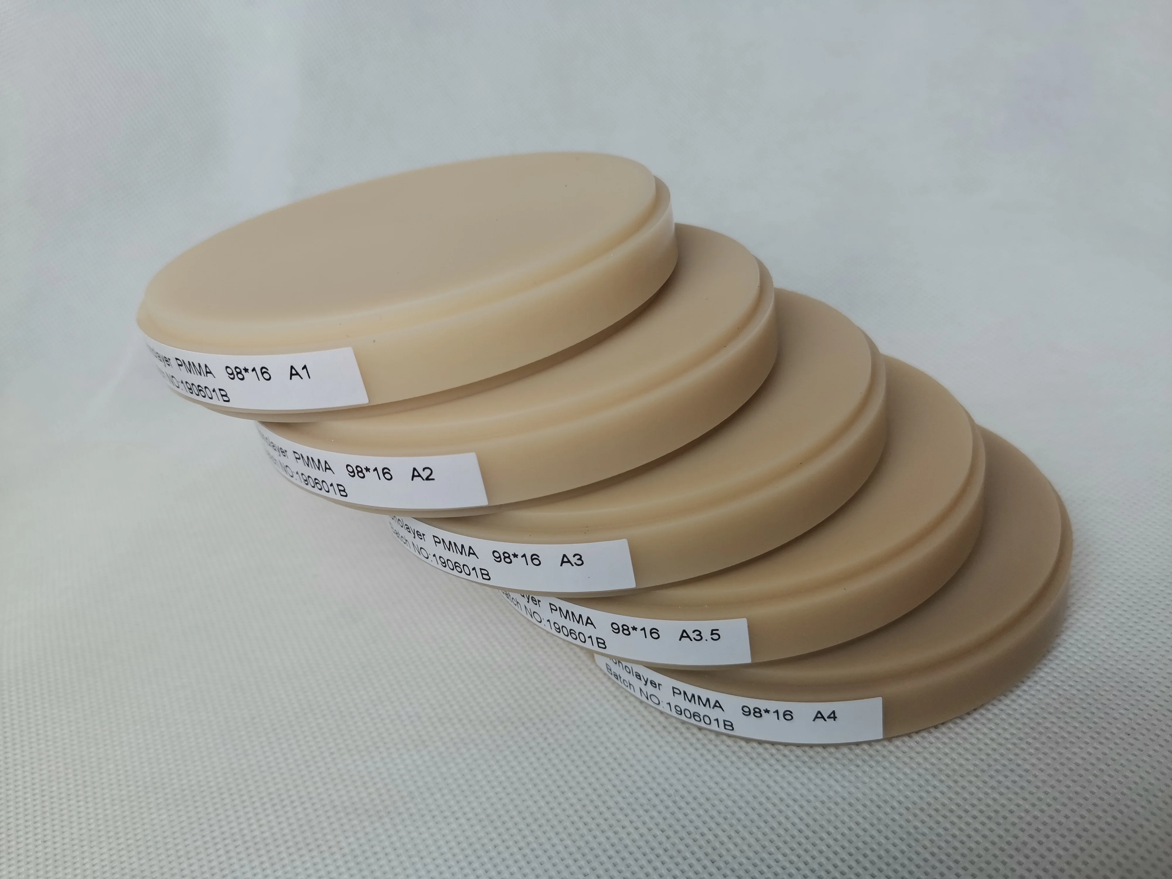 Vsmile CADCAM однослойный блок PMMA Vita 16 оттенков прозрачный розовый отбеливатель цвета
