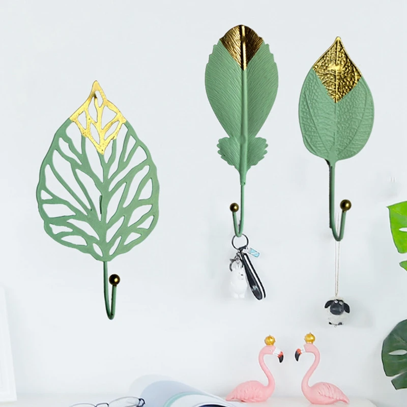 

Скандинавский одинарный крючок для одежды, домашний креативный крючок, настенный крючок, мелкие крючки для одежды зеленого и золотого цвет...