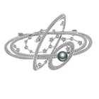 Blucome новейшая брошь с дизайном Планета, бриллиантовые циркониевые булавки, Женская Брошь для пальто, сумка для костюма, хиджаб, значок для свадебной вечеринки, ювелирные изделия, подарки.