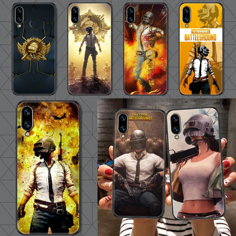 Чехол для телефона с игрой PUBG Huawei Honor 6 7 8 9 10 10i 20 A C X Lite Pro Play черный роскошный