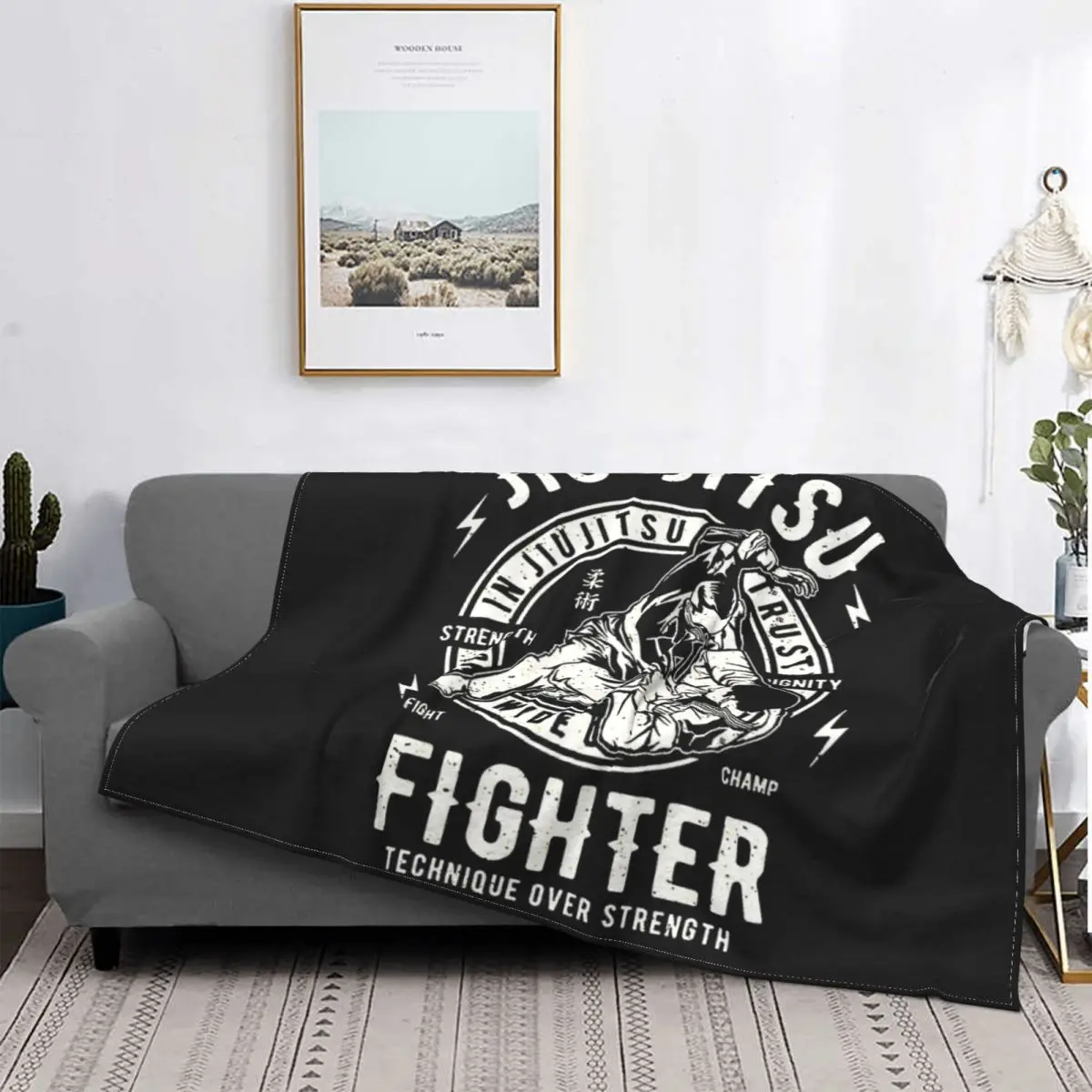 

Manta de combate Jiu Jitsu, colcha a cuadros para cama