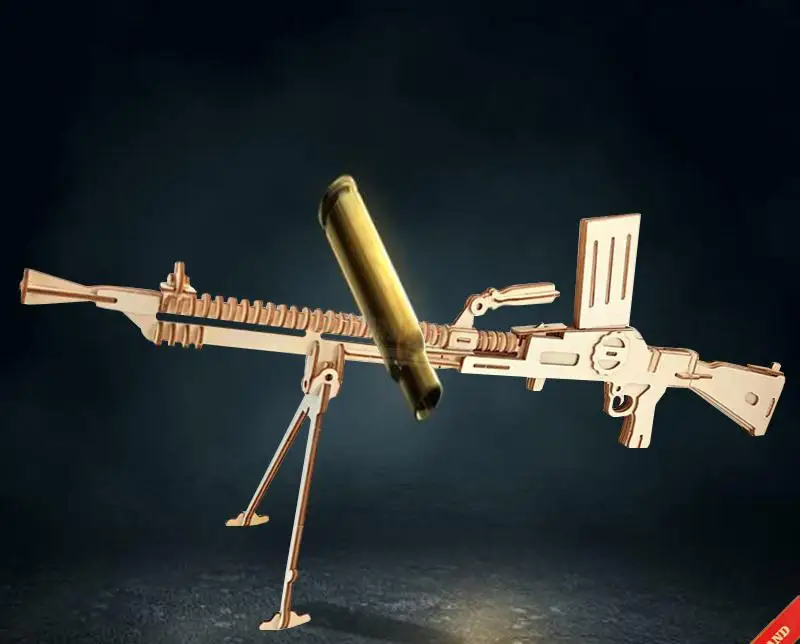 Лазерная резка сделай сам военный тяжелсветильник светлый пулемет игрушки 3D