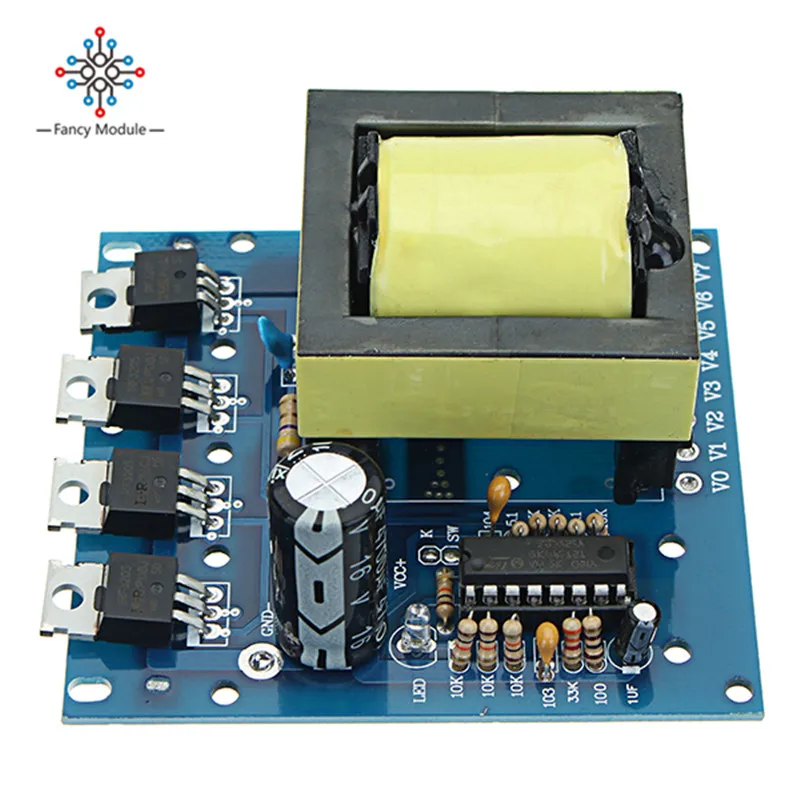 DC 12 В в AC 220 380 500 Вт 1000 инверторная плата повышающий трансформатор модуль