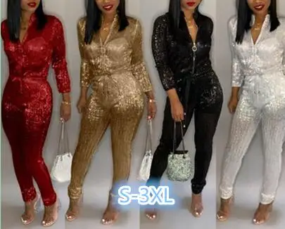 

Женский комбинезон с поясом, два цвета