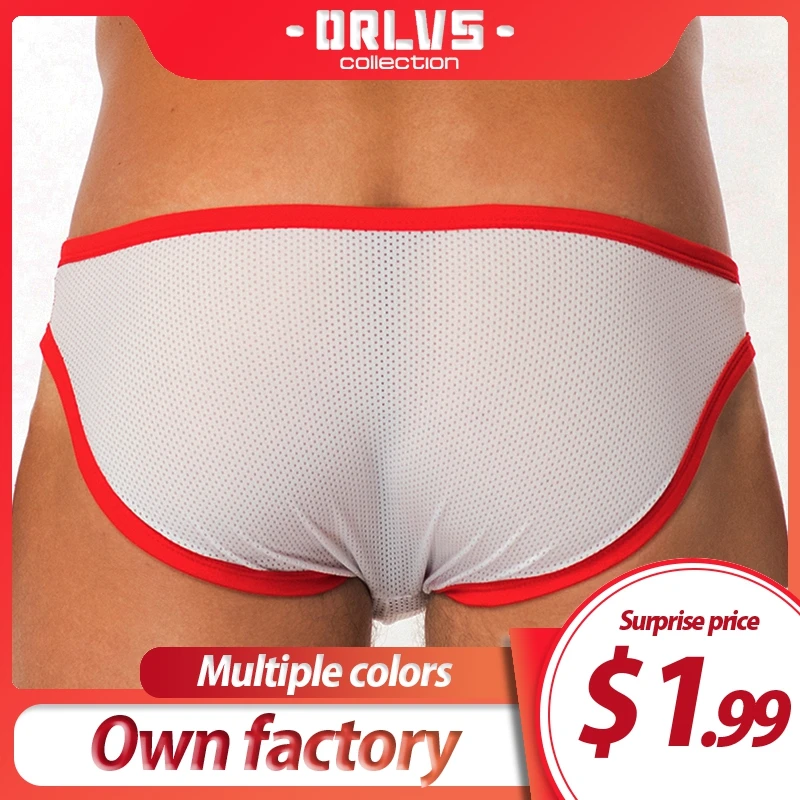 ORLVS Брендовое Мужское нижнее белье мужские трусы для геев сексуальные cueca tanga