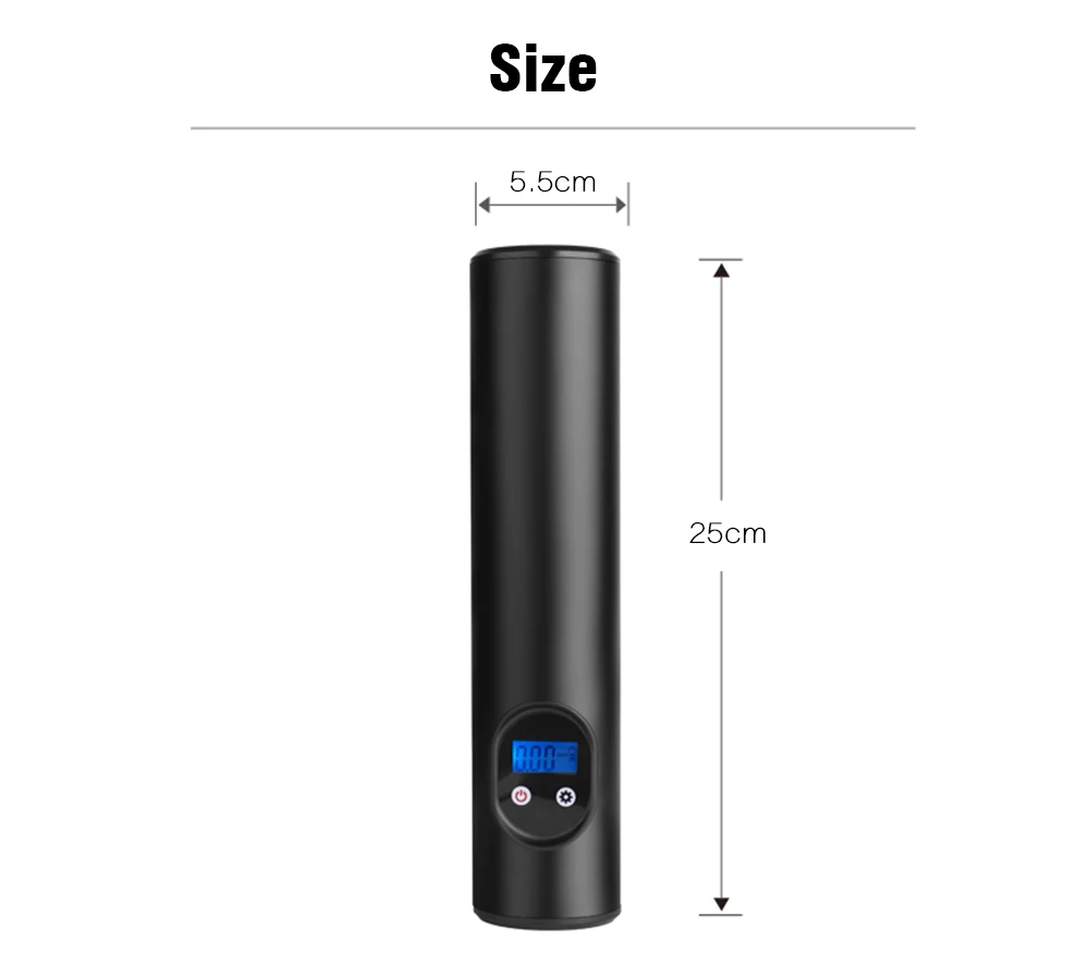 Насос надувной Zeepin E68 Аккумуляторный с ЖК дисплеем и светодиодсветильник кой 12