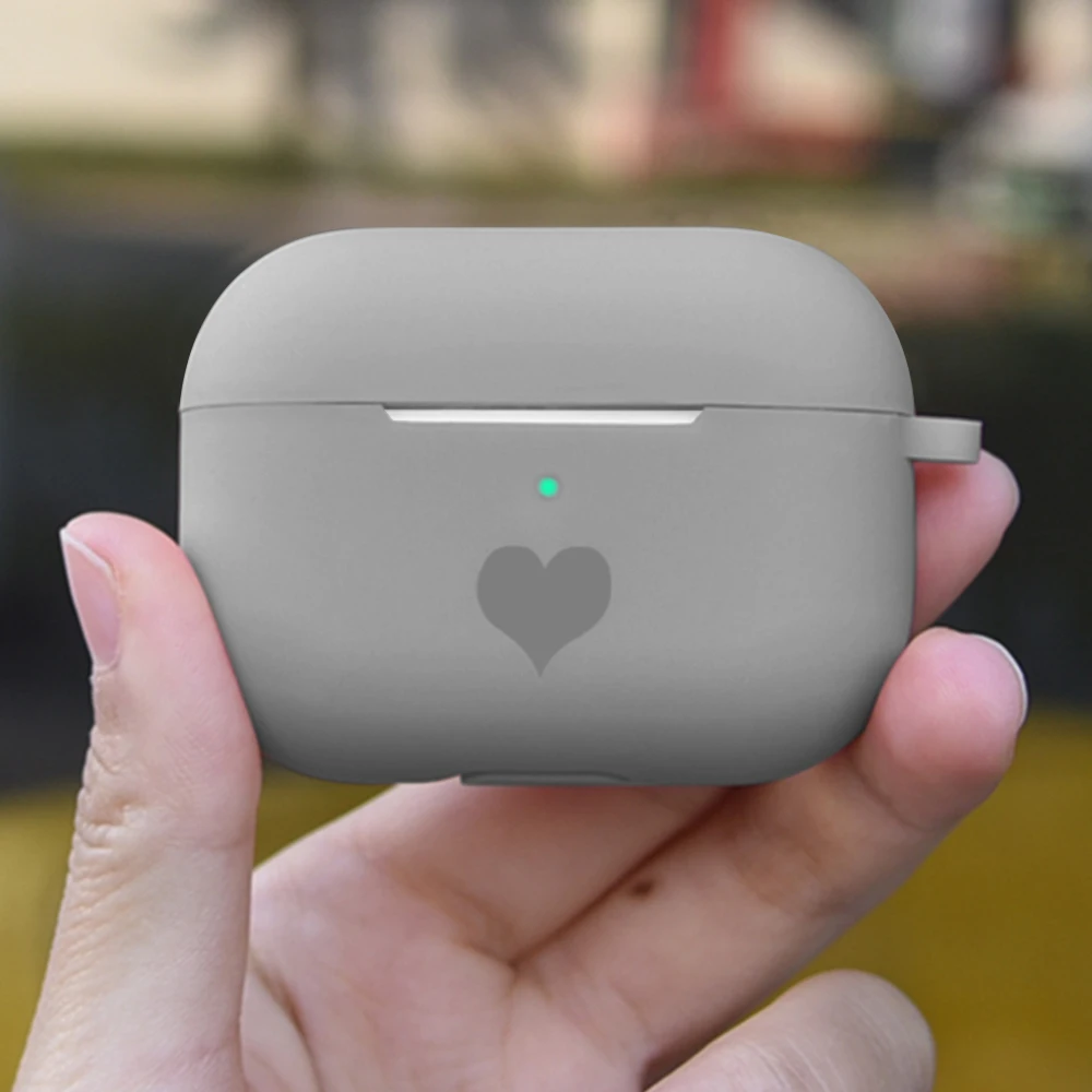 LAPOPNUT легкий силиконовый беспроводной чехол с милым сердечком и Bluetooth для AirPods Pro