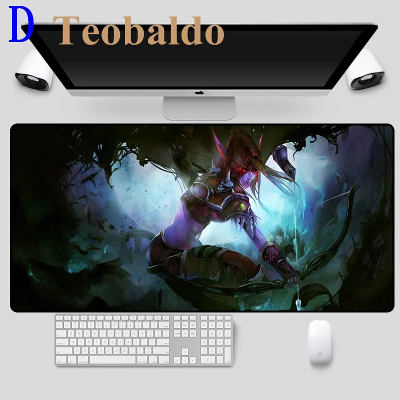 World of Warcraft Мышь Большой 60X30 см геймера сексуальная девушка Сильвана игровой коврик для мыши для ноутбука резиновые Тетрадь Настольный коврик