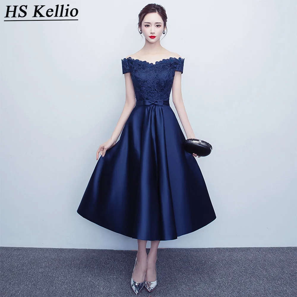 Короткие платья подружки невесты HS Kellio темно синие короткие праздвечерние чные
