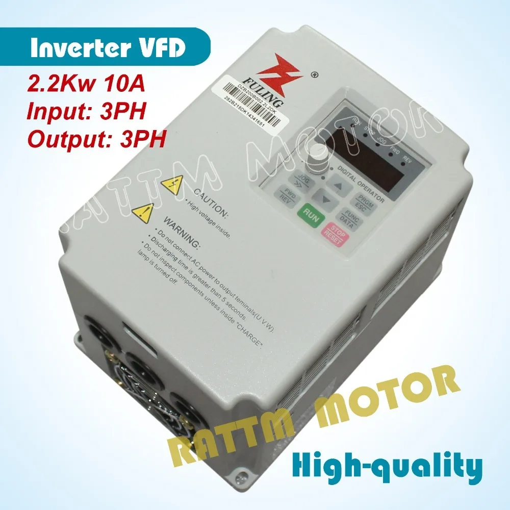 

DE Square 2.2kw Air cooled CNC spindle motor 220V 24000rpm ER20 4 bearings & Fuling VFD Inverter 220V & 4pcs ER20 Quality collet