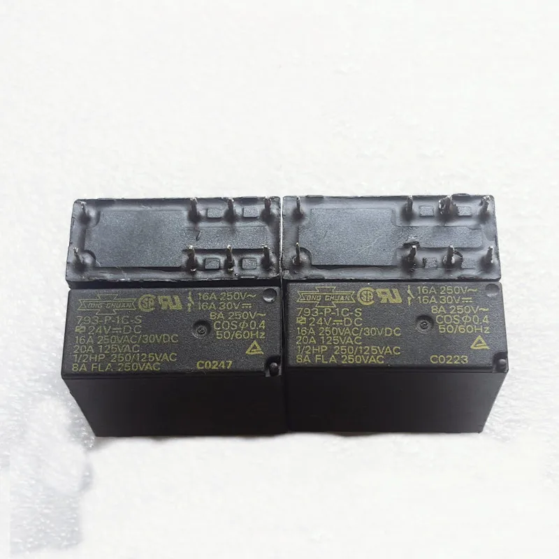

50 шт./лот Новое реле 793-P-1C-S-24VDC 793-P-1C-S 001-24VDC 793-P-1C-S-12VDC 793 P 1C S 793P1CS DC24V 12V 16A 250VAC 8PIN