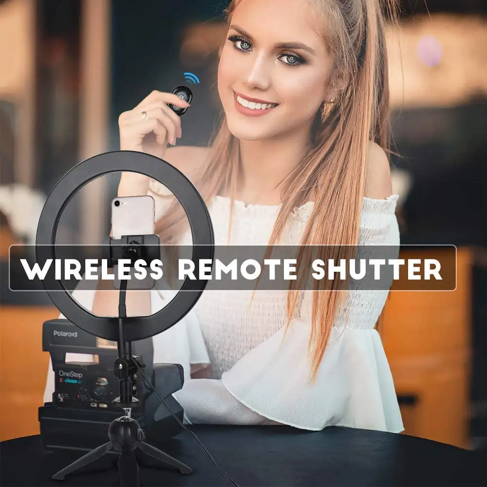 С регулируемой яркостью Беспроводной Bluetooth 10 &quotсветодиодный кольцевой