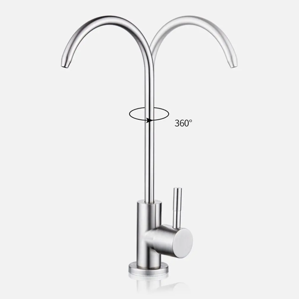 

Stainless Steel Kitchen Bar Sink Reverse Osmosis RO Filtration Drinking Water Faucet Lead-Free In Brushed Nickel Finish