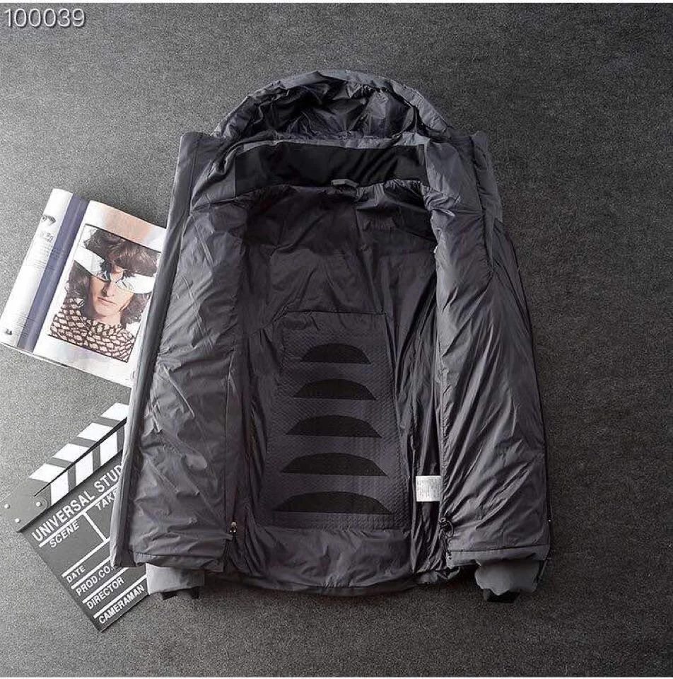 Мужская куртка на белом утином пуху BATMO зимняя теплая с капюшоном 282 2019|Мужские