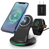 magnetic wireless charger stand dock for iphone 13 12 pro max mini apple iwatch 7 airpods pd qc3 0 usb fast charging station