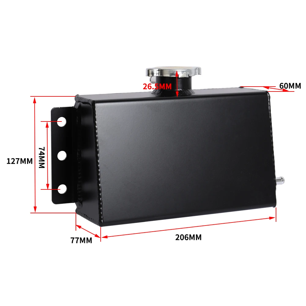 Алюминиевый расширительный резервуар для охлаждающей жидкости объемом 1 л