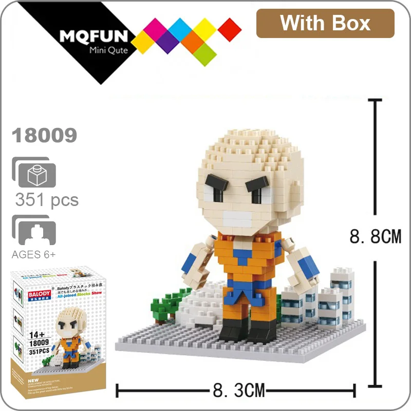 18009 With Box Balody аниме японский мультфильм Dragon Ball Z Супер Герои 3D конструкторные модели Фигурки строительные блоки кирпичи обучающие игрушки - Цвет: 18009 With Box