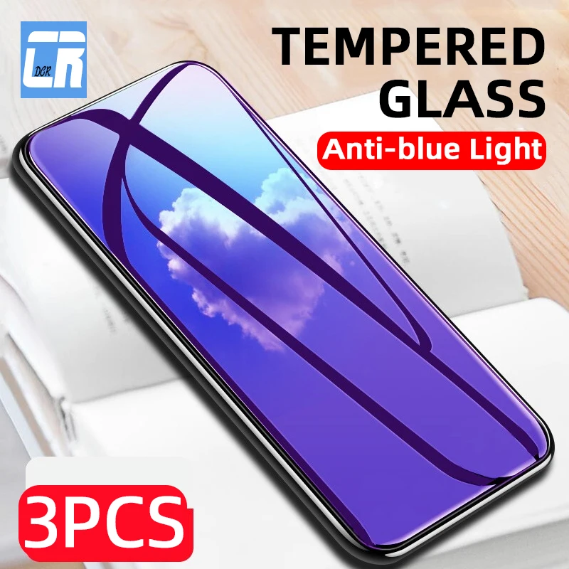 3Pcs Anti Blue Light Tempered Glass For Samsung Galaxy S20 S21 FE A71 A51 A41 A31 A21S A71 A70 A50 M51 M31 M21 Screen Protector