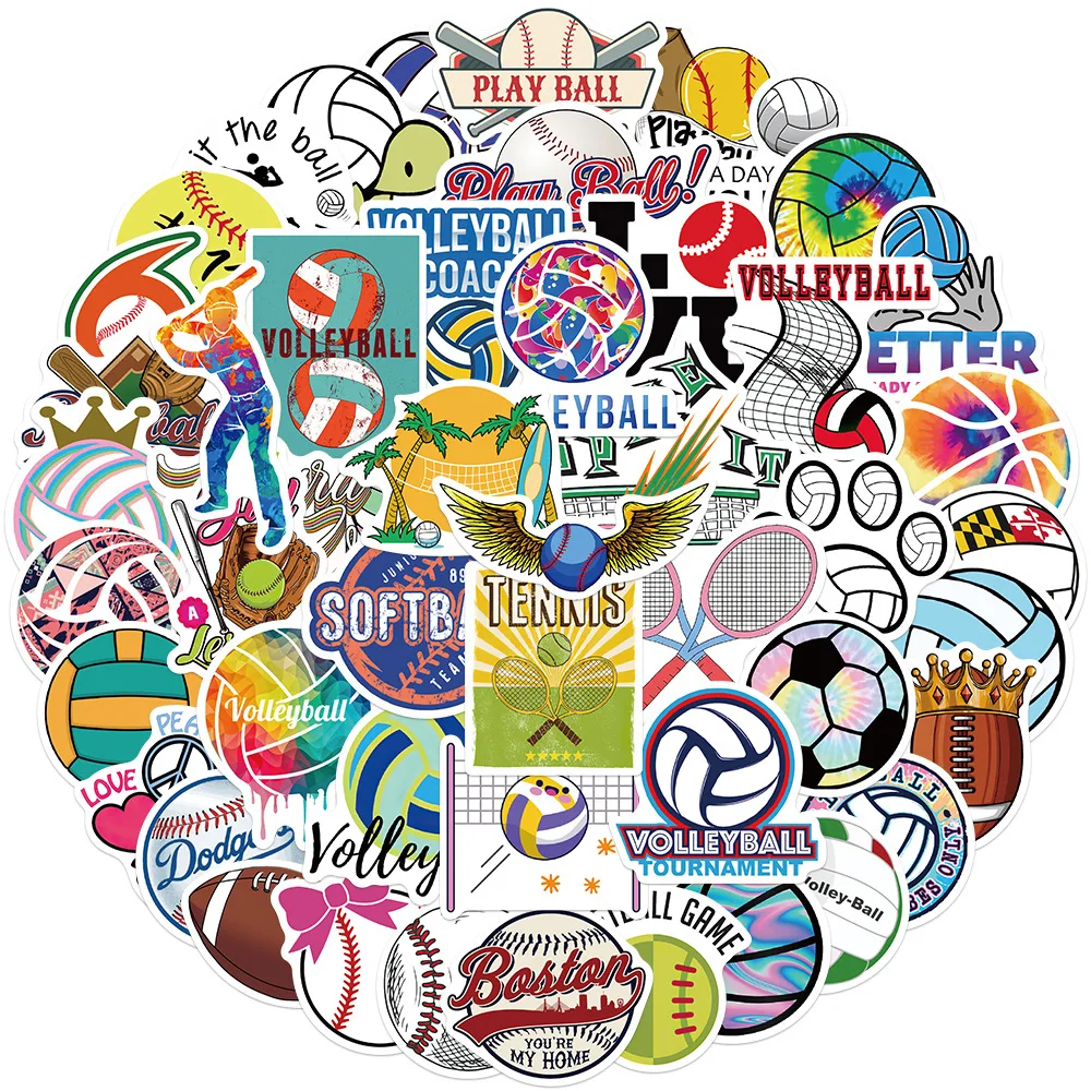 

10/30/50/100PCS Ball Games Cartoon Graffiti Stickers Travel Luggage Guitar Fridge Phone Laptop DIY Kid Toy Waterproof Sticker