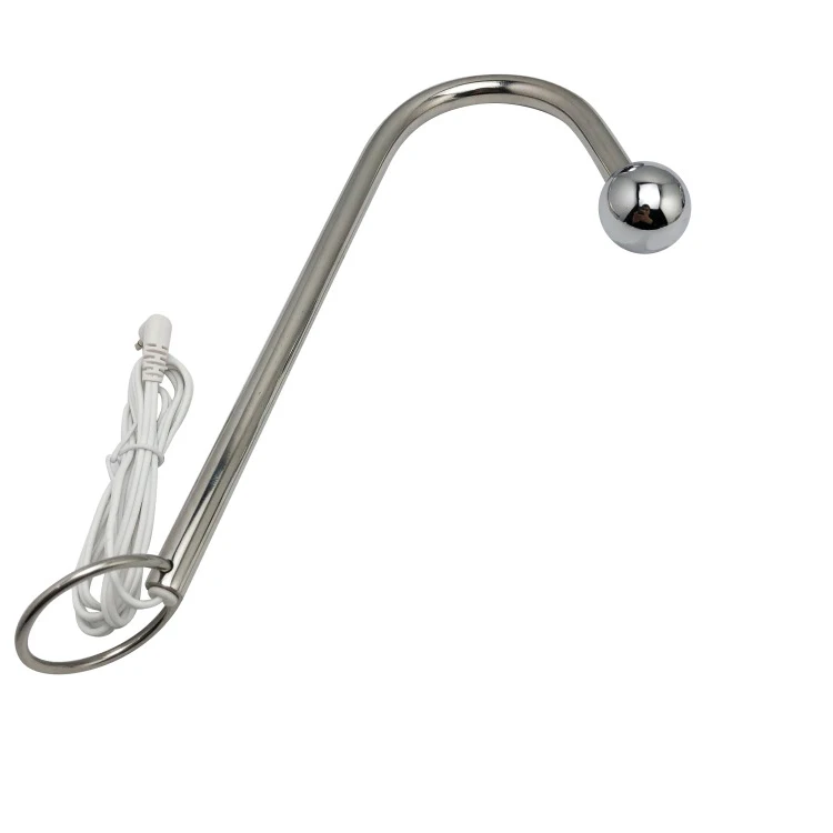 Анальный крючок из нержавеющей стали для массажа простаты с электрошоком |