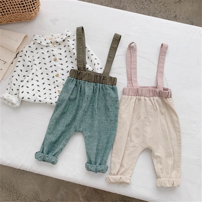 Цветочные Длинные рукава Детская блуза + вельвет чулок Штаны комплект одежды для